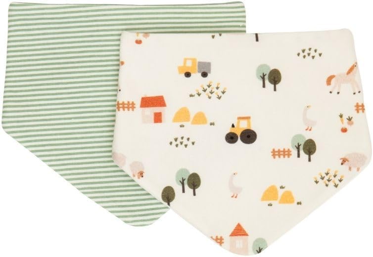 All4Ella Country Farm Bandana Bibs 2 Pack - Image 1